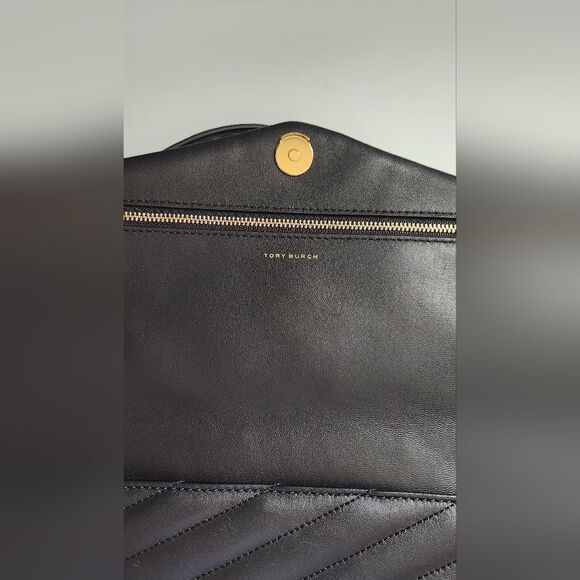 Tory Burch Kira Black Leather Shoulder Bag / Clutch - Picture 4 of 11